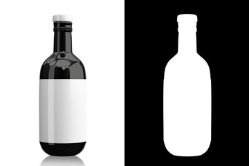 Bottle in the white background and include alpha channel