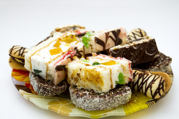 Various kinds of cookies on a plate