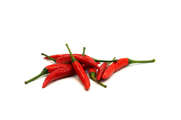 Red chilli pepper isolated on white background