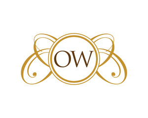 OW Luxury Ornament Initial Logo