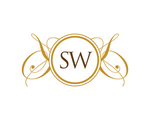 SW Luxury Ornament Initial Logo