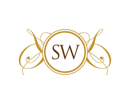 SW Luxury Ornament Initial Logo