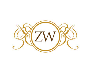 ZW Luxury Ornament Initial Logo