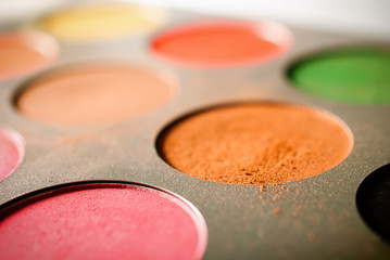 Eyeshadow palette - low angle view