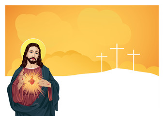 Jesus Christ with space for text