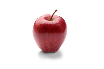 red apple on a white background