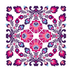 Purple folk pattern - 99030387