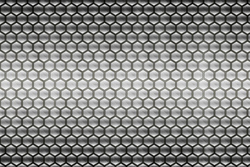 abstract grey metal honeycomb pattern background
