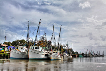Fototapeta premium Shrimp boats in Georgia.