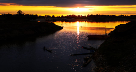 Riverside View , Mekong River Thabo Nongkhai Thailand