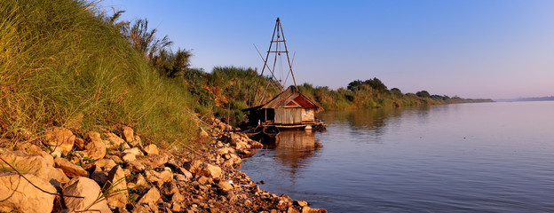 Riverside View , Mekong River Thabo Nongkhai Thailand