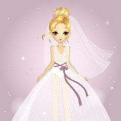 Girl In Princess Wedding Dress