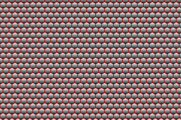 abstract red metal honeycomb pattern background