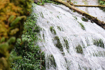 Waterfall in Kew Mae Pan Nature Trail, Doi Inthanon National Park, the highest point in Thailand.