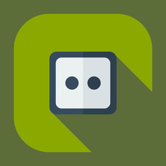 Flat modern design with shadow icons button