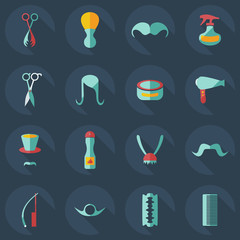 Flat concept, set modern design with shadow style