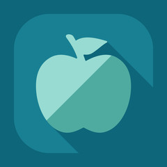 Flat modern design with shadow apple