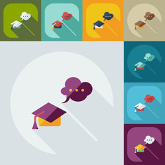 Fototapeta premium Flat modern design with shadow icons judge