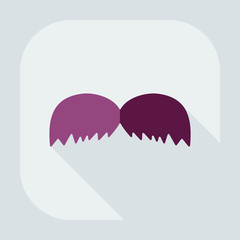 Flat modern design with shadow icon mustache