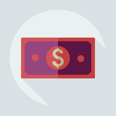 Flat modern design with shadow icons currency unit