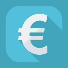 Flat modern design with shadow icons currency unit