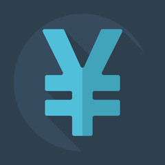 Obraz premium Flat modern design with shadow icons currency unit