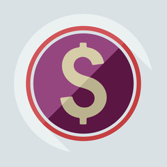 Flat modern design with shadow icons currency unit