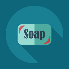 Flat modern design with shadow icons soap