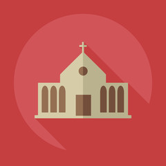 Flat modern design with shadow icons church