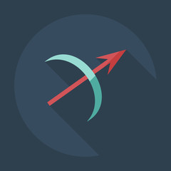 Flat modern design with shadow icons Sagittarius