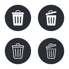 Bin icons set.