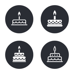 Cake icons set.