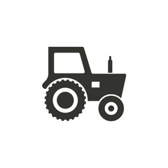 Tractor - vector icon.