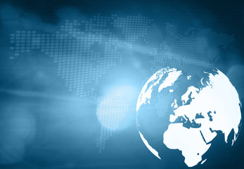 Europe map technology style artwork for your design