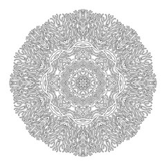 Graphic coral circle ornament