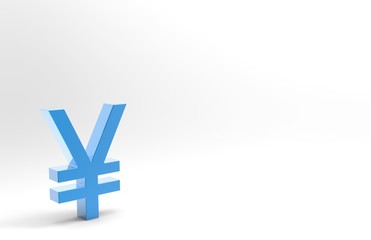 Obraz premium Yen is Japan money. Made in 3D on a white background.