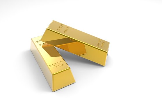 Gold was made on a white background.