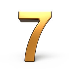 3d matte gold number 7