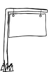 Hand draw sketch of Blank Plank 

