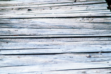 wooden bridge on the river