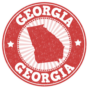 Georgia grunge stamp
