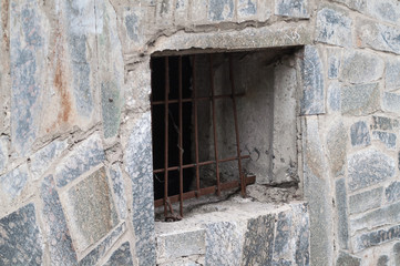Naklejka premium window in the old house