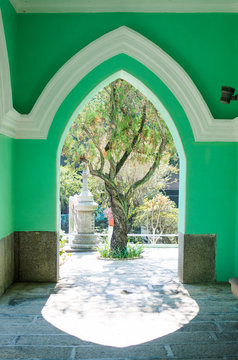 statue of macau church,china
