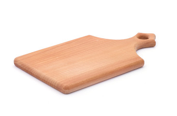 Cutting board on white