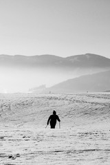 Langlaufen im Winter, Aflenz, Steiermark