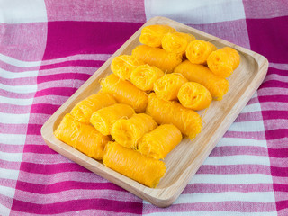 Thai traditional dessert, (Foi Thong)