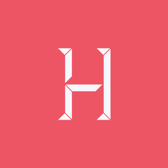 Abstract letter H logo design template. Vector illustration.
