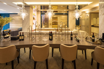 interior of modern dining room