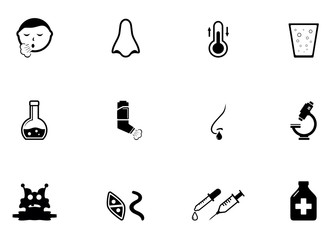 Obraz premium set of illness concept icons