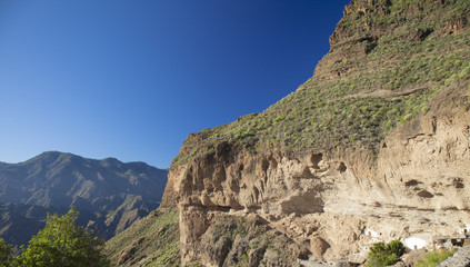 Fototapeta na wymiar Inland Gran Canaria, cave village Acusa Seca